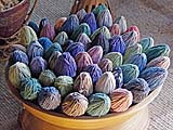 Skeins of naturally dyed cotton yarn, Pa-Da Cotton Textile Museum