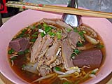 Duck noodle soup with blood, noodle shop, Sukhothai