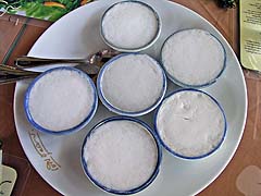 Coconut pudding at A. Mallika