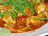 Mixed seafood in chilli sauce at Fasai Seafood, Pak Bara