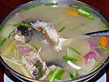 Tom sum fish soup at Fasai Seafood, Pak Bara