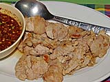 Grilled pork with spicy dipping sauce, Koh Poda