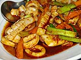 Stir-fried squid, Koh Poda