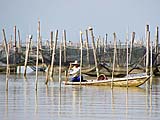 Fish farm (or shrimp farm) nets on Koh Yoh, Songkhla