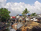Painted kolae boats, Southeast end of the beach, Songkhla