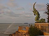 Signature Naga at dusk at the point, Songkhla
