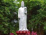 A serene figure atop a lotus